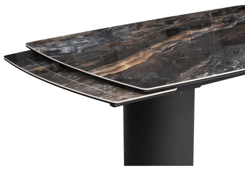 Керамический стол Маре 200(260)х100х77 neodom titanium lawa nero / черный 588045 Woodville столешница чёрная из керамика фото 6