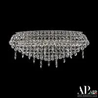 Люстра подвесная / потолочная LED Rimini S505.0.36.B.4000 Arte Perfetto Luce прозрачная на 1 лампа, основание никель в стиле классический 