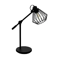 Настольная лампа Tabillano 1 99019 Eglo чёрная 1 лампа, основание чёрное металл в стиле современный лофт 