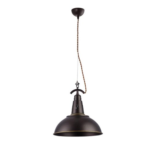 Светильник подвесной лофт Ming VL6196P01 Vele Luce коричневый 1 лампа, основание коричневое в стиле лофт 