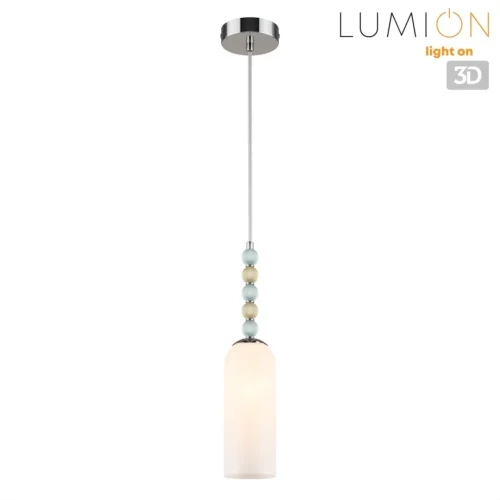 Светильник подвесной Tracy 8271/1A Lumion белый на 1 лампу, основание хром в стиле классический фото 3