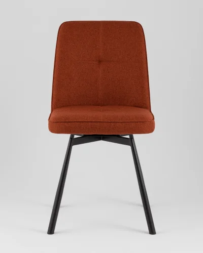 Стул Boun, вращающийся, терракотовый, сиденье УТ000040517 Stool Group, терракотовый/рогожка, ножки/металл/чёрный, размеры - *855**** фото 7