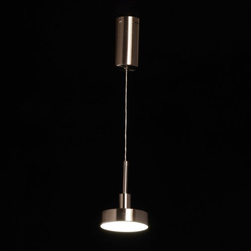 Светильник подвесной LED Гэлэкси 632018501 DeMarkt никель 1 лампа, основание никель в стиле хай-тек  фото 2