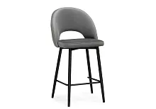 Полубарный стул Клэйн MR-11 / черный 532410 Woodville, серый/велюр, ножки/металл/чёрный, размеры - ****500*550