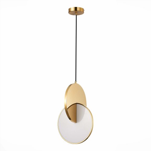Светильник подвесной LED Eclisse SL6107.203.01 ST-Luce белый 1 лампа, основание золотое в стиле современный  фото 2