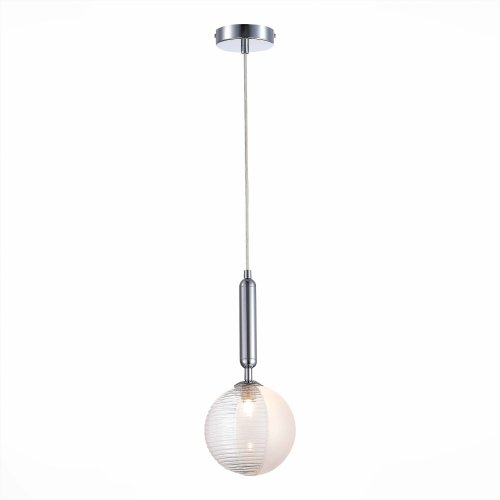 Светильник подвесной Aveiro SLE1096-103-01 Evoluce прозрачный 1 лампа, основание хром в стиле современный шар