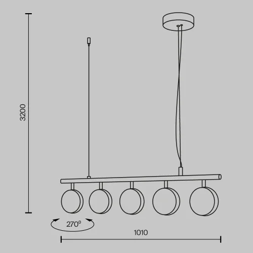 Светильник подвесной LED Mind MOD299PL-L48BS3K Maytoni янтарный 1 лампа, основание латунь в стиле современный шар фото 6