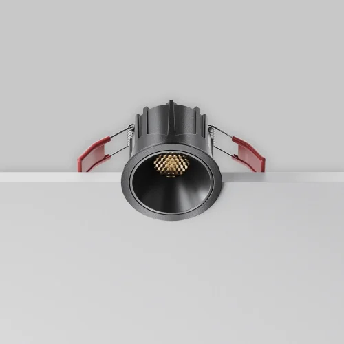 Светильник точечный LED Alfa LED DL043-01-10W3K-RD-B-1 Maytoni чёрный на 1 лампу, основание чёрное в стиле современный хай-тек круглый фото 2