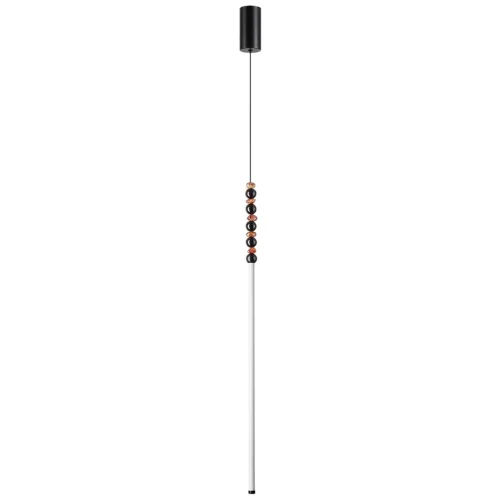 Светильник подвесной Monella 7187/12L Odeon Light чёрный на 1 лампу, основание чёрное в стиле хай-тек бусы