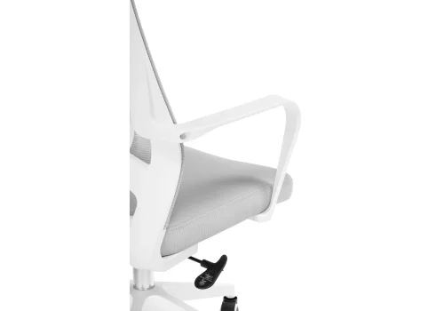 Компьютерное кресло Tilda light gray / white 15628 Woodville, серый/сетка, ножки/пластик/белый, размеры - *1250***650*600 фото 7