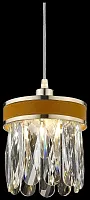 Светильник подвесной Clarissa WE136.01.306 Wertmark коричневый прозрачный 1 лампа, основание золотое в стиле современный классический 