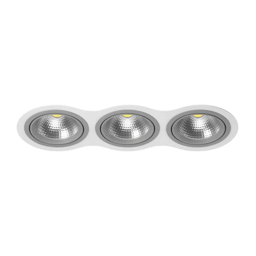 Светильник точечный Intero 111 i936090909 Lightstar серый белый 3 лампы, основание белое серое в стиле хай-тек 