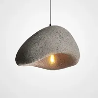 Люстра подвесная CEMENCLOUD A D60 Grey 219851-23 ImperiumLoft серая на 1 лампа, основание чёрное в стиле скандинавский лофт минимализм 