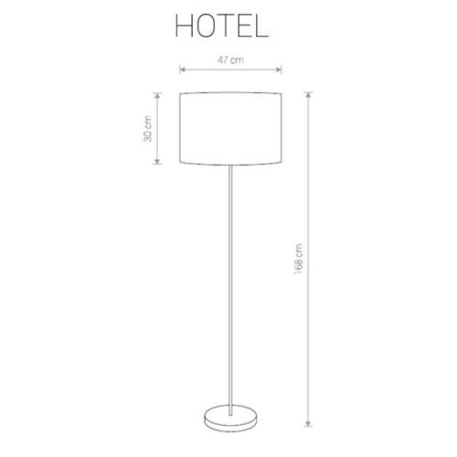 Торшер Hotel 9300-NW Nowodvorski  серый 1 лампа, основание хром в стиле современный
 фото 3