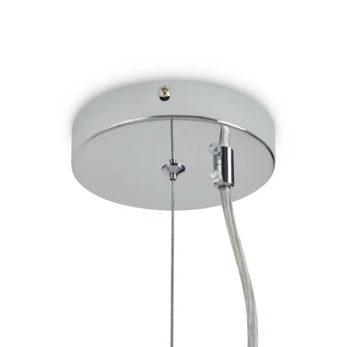 Светильник подвесной Pleating FR5434PL-03GR Freya серый 3 лампы, основание хром в стиле современный кантри  фото 4
