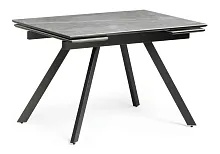 Керамический стол Габбро 120х80х76 серый мрамор / черный 530828 Woodville столешница серая из керамика
