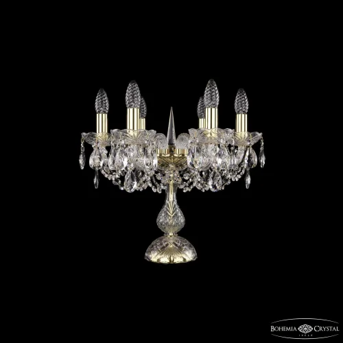 Настольная лампа 1402L/6/141-39 G Bohemia Ivele Crystal без плафона 6 ламп, основание золотое металл хрусталь в стиле классический sp