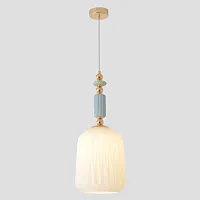 Светильник подвесной MERINGUE SP1.2 Crystal Lux белый на 1 лампу, основание золотое в стиле классический 