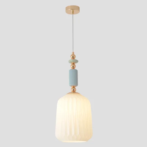 Светильник подвесной MERINGUE SP1.2 Crystal Lux белый на 1 лампу, основание золотое в стиле классический Светильник подвесной MERINGUE SP1.2 Crystal Lux белый на 1 лампу, основание золотое в стиле классический
