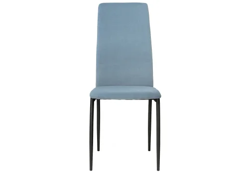Стул Tod light blue / black 11870 Woodville, голубой/велюр, ножки/металл/чёрный, размеры - ****430*560 фото 3