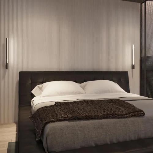 Бра с выключателем LED Fermo 359311 Novotech чёрный на 1 лампу, основание чёрное в стиле хай-тек отражённый свет фото 3