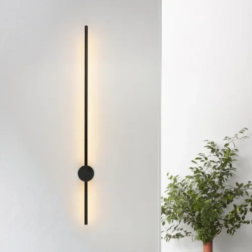 Настенный светильник Wall LINES L100 Black 178036-26 ImperiumLoft чёрный на 1 лампа, основание чёрное в стиле минимализм  фото 9