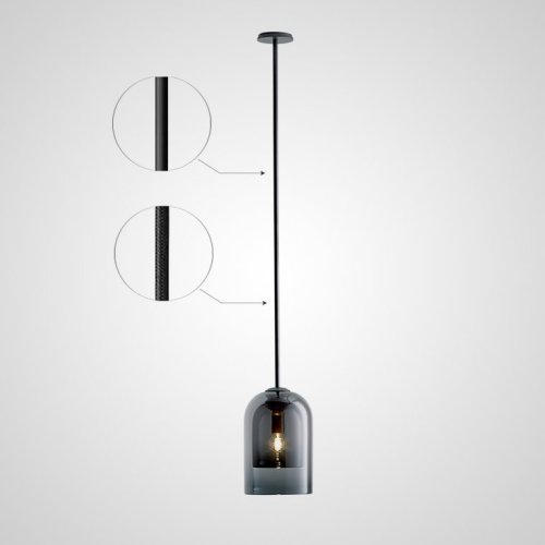 Светильник подвесной ARIA Transparent 213759-26 ImperiumLoft прозрачный 1 лампа, основание чёрное в стиле современный  фото 2