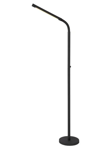 Торшер LED Gilly 36712/04/30 Lucide для чтения чёрный 1 лампа, основание чёрное в стиле классический
