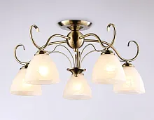 Люстра потолочная TR3046 Ambrella light белая на 5 ламп, основание белое в стиле классический 