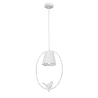 Светильник подвесной V2918-0/1S Vitaluce белый 1 лампа, основание белое в стиле современный птички