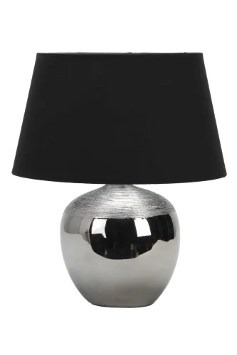 Настольная лампа Velay OML-82504-01 Omnilux чёрная 1 лампа, основание чёрное керамика в стиле современный 