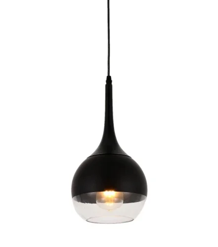 Светильник подвесной Frudo LDP 11003-1 BK Lumina Deco чёрный на 1 лампу, основание чёрное в стиле современный фото 3