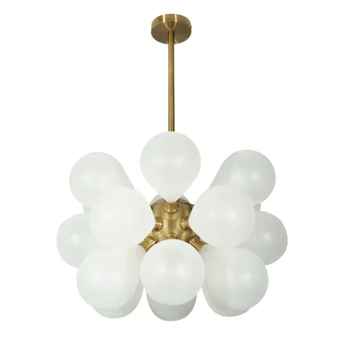 Люстра подвесная Miracle 10130/18 White LOFT IT белая на 18 ламп, основание золотое в стиле современный молекула шар