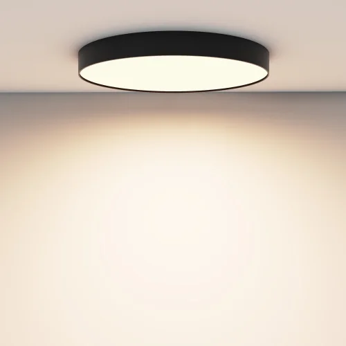 Светильник потолочный LED Zon C032CL-90W3K-RD-B Maytoni белый на 1 лампу, основание чёрное в стиле современный круглый тарелка фото 11