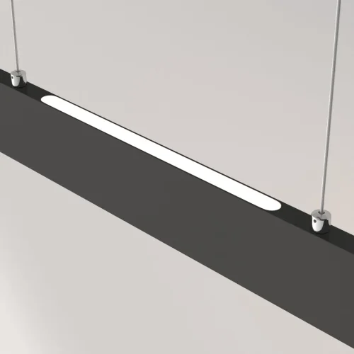 Светильник подвесной LED Step P010PL-L23B4K Maytoni чёрный на 1 лампу, основание чёрное в стиле хай-тек минимализм линейный фото 5
