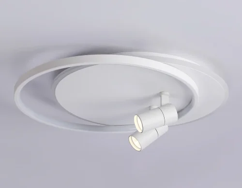Светильник потолочный LED с пультом FL51391 Ambrella light белый 1 лампа, основание белое в стиле хай-тек современный с пультом фото 8