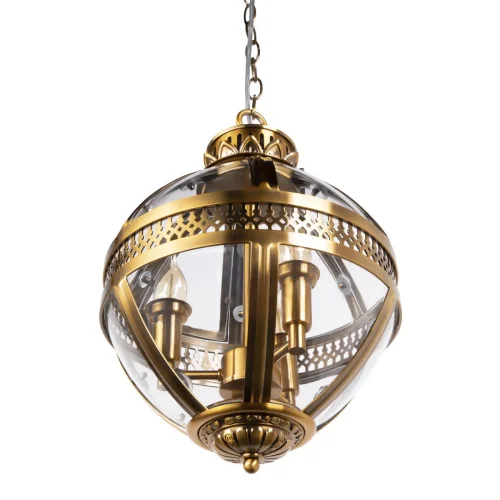 Светильник подвесной Lantern Residential LOFT3043-BR LOFT IT прозрачный 3 лампы, основание бронзовое в стиле лофт  фото 3