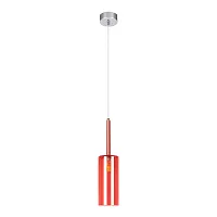Светильник подвесной Spillray 10232/B Red LOFT IT красный на 1 лампу, основание хром в стиле современный 