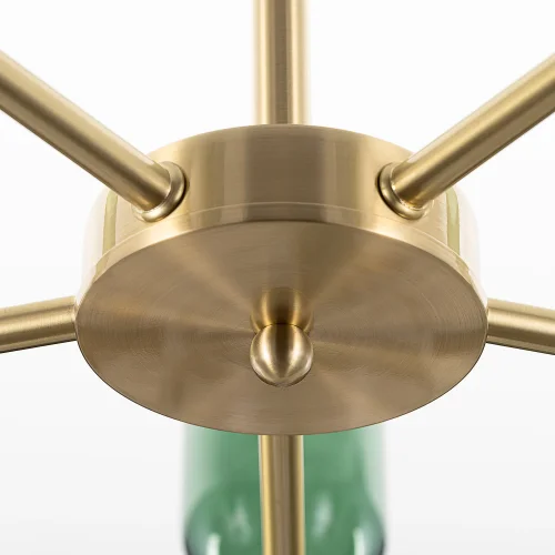 Люстра на штанге Tendy CL244151 Citilux прозрачная разноцветная на 5 ламп, основание латунь в стиле классический современный фото 5