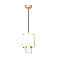 Светильник подвесной LED Ling 8119-A LOFT IT белый на 1 лампу, основание золотое в стиле современный 