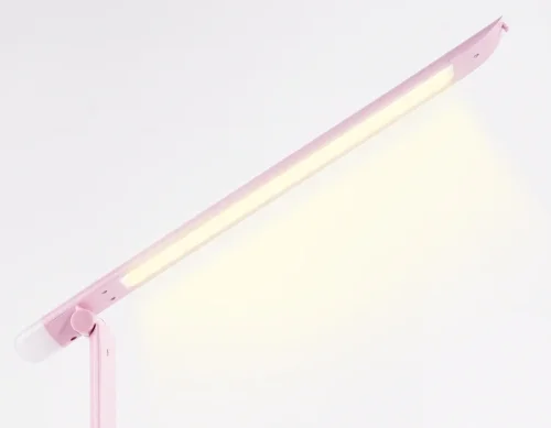 Настольная лампа LED DE551 Ambrella light розовая 1 лампа, основание розовое полимер в стиле хай-тек современный  фото 4