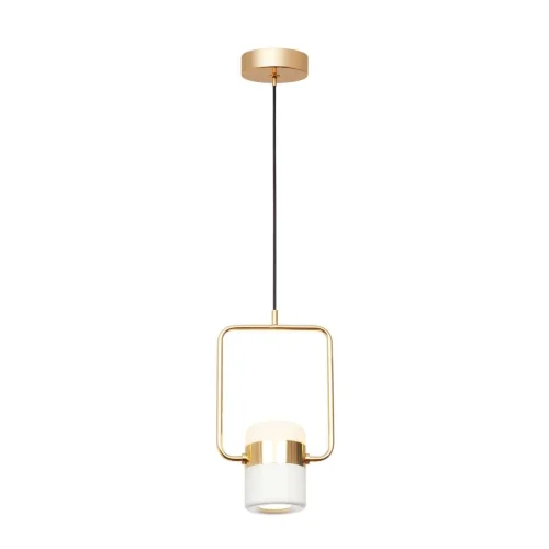 Светильник подвесной LED Ling 8119-A LOFT IT белый на 1 лампу, основание золотое в стиле современный 