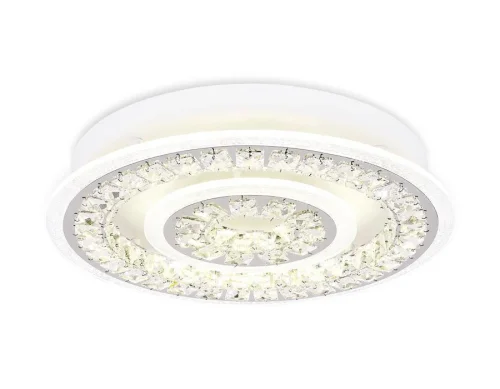 Светильник потолочный LED с пультом FA154 Ambrella light белый 1 лампа, основание белое в стиле хай-тек с пультом