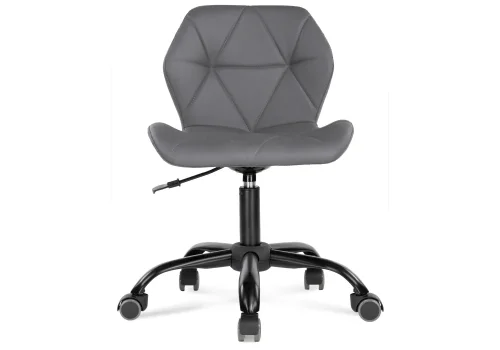 Компьютерное кресло Вальд экокожа серое 464240 Woodville, серый/экокожа, ножки/металл/чёрный, размеры - ****470*540 фото 2