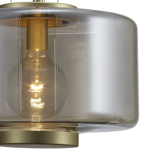Светильник подвесной лофт JARRAS 6192 Mantra бежевый прозрачный 1 лампа, основание бронзовое в стиле лофт выдувное фото 5