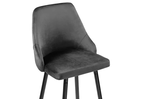 Барный стул Archi dark gray 15044 Woodville, серый/велюр, ножки/металл/чёрный, размеры - ****490*500 фото 7