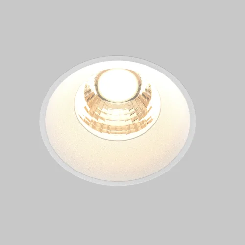 Светильник точечный LED Round DL058-7W3K-TRS-W Maytoni белый 1 лампа, основание белое в стиле современный для затирки фото 4