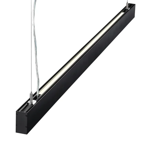 Светильник подвесной LED Iter 358878 Novotech чёрный 1 лампа, основание чёрное в стиле современный минимализм линейный фото 4