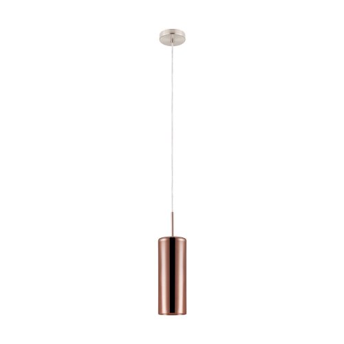 Светильник подвесной Selvino 98698 Eglo медь 1 лампа, основание матовое никель в стиле современный трубочки