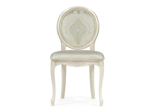 Деревянный стул Инои soprano pearl / ромб / бежевое золото 543592 Woodville, белый/ткань, ножки/массив бука дерево/белый, размеры - ****520*540 фото 2